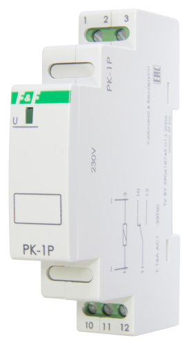 Евроавтоматика F&F PK-2P-230 Реле электромагнитное (промежуточное) 230В АС, 8А, 2 переключающих, 1 модуль, монтаж на DIN-рейке